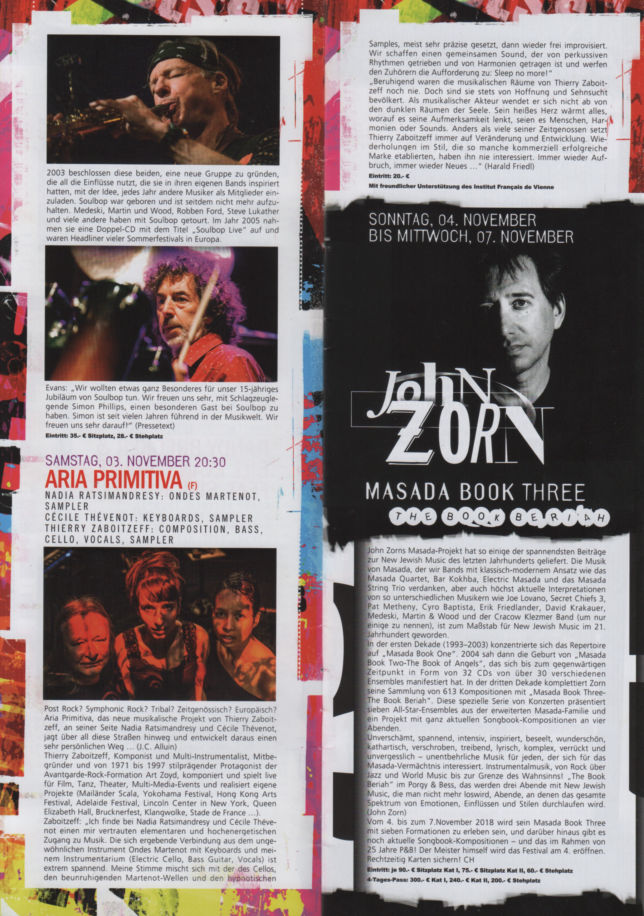 Programme Porgy and Bess Wien