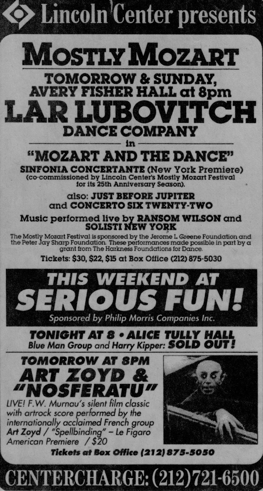 Art Zoyd NYC Lincoln Center